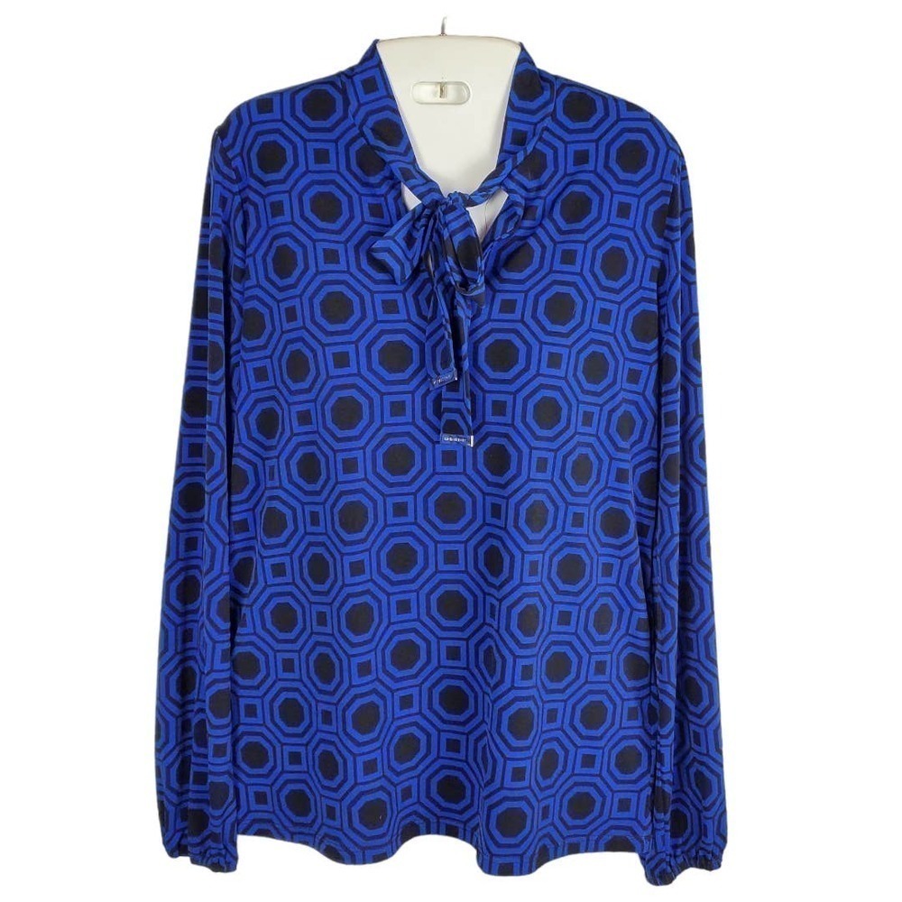 Michael Michael Kors Tie Neckline Jersey Knit Blouse New With Tag Size Medium